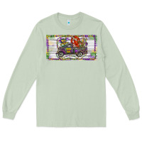 Matcha Mardi Gras Truck And Fleur De Lis Crawfish Long Sleeve Tee - RanaPortraitStore