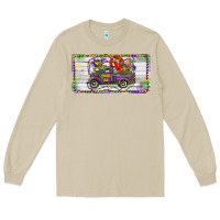 Mushroom Mardi Gras Truck And Fleur De Lis Crawfish Long Sleeve Tee - RanaPortraitStore