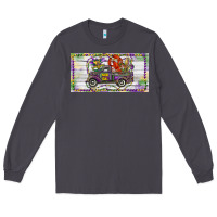Smoke Mardi Gras Truck And Fleur De Lis Crawfish Long Sleeve Tee - RanaPortraitStore