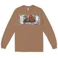 Toasted Coconut Mardi Gras Truck And Fleur De Lis Crawfish Long Sleeve Tee - RanaPortraitStore
