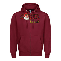 Burgundy santa claus Zipper Hoodie - RanaPortraitStore