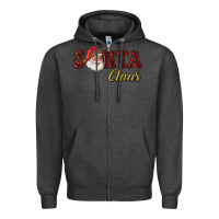 Charcoal Heather santa claus Zipper Hoodie - RanaPortraitStore