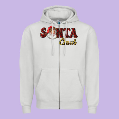 Santa Claus Zipper Hoodie Designed By Ranaportraitstore