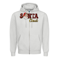 Dove Grey santa claus Zipper Hoodie - RanaPortraitStore