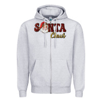 Heather Grey santa claus Zipper Hoodie - RanaPortraitStore