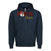Navy santa claus Zipper Hoodie - RanaPortraitStore