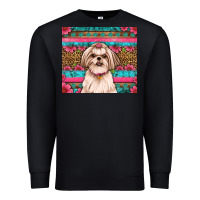 Black shih tzu floral tumbler Premium Sweatshirt - JahusDesignShop