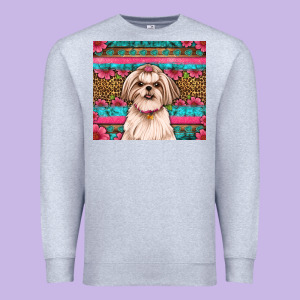 Shih Tzu Floral Tumbler Premium Sweatshirt Designed By Jahusdesignshop