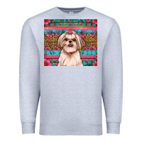 Heather Grey shih tzu floral tumbler Premium Sweatshirt - JahusDesignShop