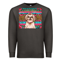 Smoke shih tzu floral tumbler Premium Sweatshirt - JahusDesignShop