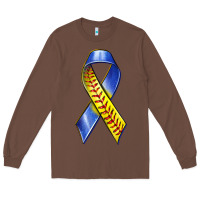 Chestnut down syndrome ribbon softball Long Sleeve Tee - texasbilliewilder