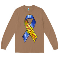 Toasted Coconut down syndrome ribbon softball Long Sleeve Tee - texasbilliewilder