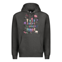 Charcoal Heather social worker Premium Hoodie - MaliasSmallBusiness