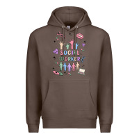 Coffee social worker Premium Hoodie - MaliasSmallBusiness