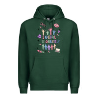 Sports Green social worker Premium Hoodie - MaliasSmallBusiness
