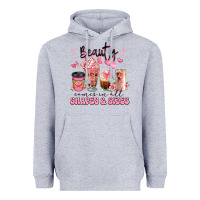 Heather Grey beauty comes in all shapes and sizes coffee cups Heavyweight Hoodie - JahusDesignShop