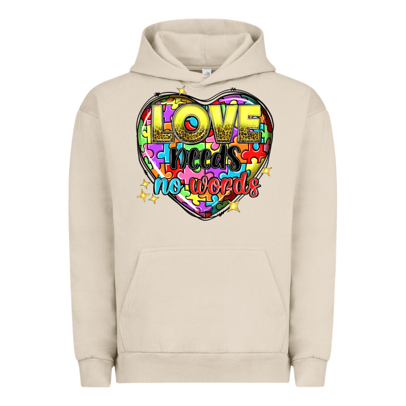 Love Needs No Words Urban Hoodie by NancyCooperArtShop | Teevron