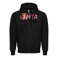 Black santa baby Zipper Hoodie - RanaPortraitStore