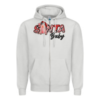 Dove Grey santa baby Zipper Hoodie - RanaPortraitStore