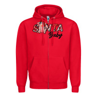 Red santa baby Zipper Hoodie - RanaPortraitStore