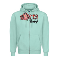 Seafoam santa baby Zipper Hoodie - RanaPortraitStore