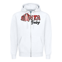 White santa baby Zipper Hoodie - RanaPortraitStore