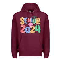 Burgundy senior 2024 Premium Hoodie - MaliasSmallBusiness