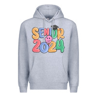 Heather Grey senior 2024 Premium Hoodie - MaliasSmallBusiness