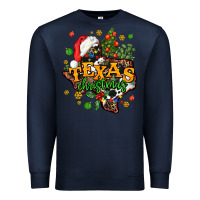 Navy texas christmas Premium Sweatshirt - AdoDesignShop