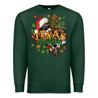 Sports Green texas christmas Premium Sweatshirt - AdoDesignShop