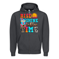 Smoke rise and shine coffee time Zipper Hoodie - Zillion Design Studio