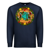 Navy Christmas gemstone joy ornament Premium Sweatshirt - Artiststas