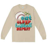 Mushroom eat sleep baseball repeat Long Sleeve Tee - texasbilliewilder