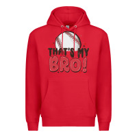 Red that's my bro Premium Hoodie - MaliasSmallBusiness