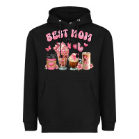 Black best mom ever floral coffee cups Heavyweight Hoodie - JahusDesignShop
