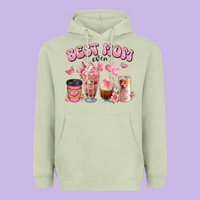 Best Mom Ever Floral Coffee Cups Heavyweight Hoodie Designed By Jahusdesignshop