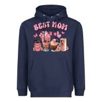 Navy best mom ever floral coffee cups Heavyweight Hoodie - JahusDesignShop