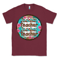 Burgundy teacher vibe earrings Classic Tee - BundleAndBundleShop