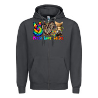 Smoke peace love  coffee Zipper Hoodie - Zillion Design Studio