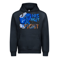 Navy his fight is our fight colon cancer blue ribbon Urban Hoodie - NancyCooperArtShop