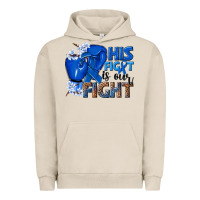 Pigment French Oak his fight is our fight colon cancer blue ribbon Urban Hoodie - NancyCooperArtShop