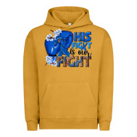 Pigment Peanut Butter his fight is our fight colon cancer blue ribbon Urban Hoodie - NancyCooperArtShop