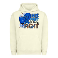 Pigment Pistachio his fight is our fight colon cancer blue ribbon Urban Hoodie - NancyCooperArtShop