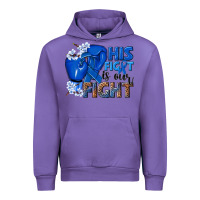 Tulip his fight is our fight colon cancer blue ribbon Urban Hoodie - NancyCooperArtShop