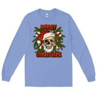 Colony Blue Merry Christmas Long Sleeve Tee - RanaPortraitStore
