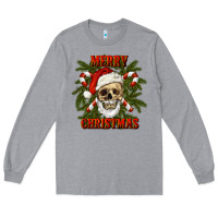 Heather Grey Merry Christmas Long Sleeve Tee - RanaPortraitStore