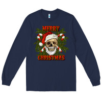 Navy Merry Christmas Long Sleeve Tee - RanaPortraitStore