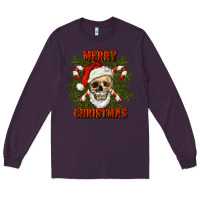 Plum Merry Christmas Long Sleeve Tee - RanaPortraitStore
