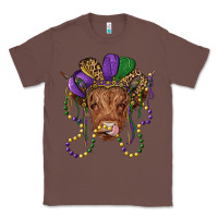 Chestnut highland cow with mardi gras hat Classic Tee - RanaPortraitStore