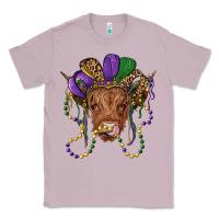 Lilac highland cow with mardi gras hat Classic Tee - RanaPortraitStore